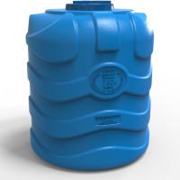 Бочка для воды вертикальная трехслойная синяя 750 л